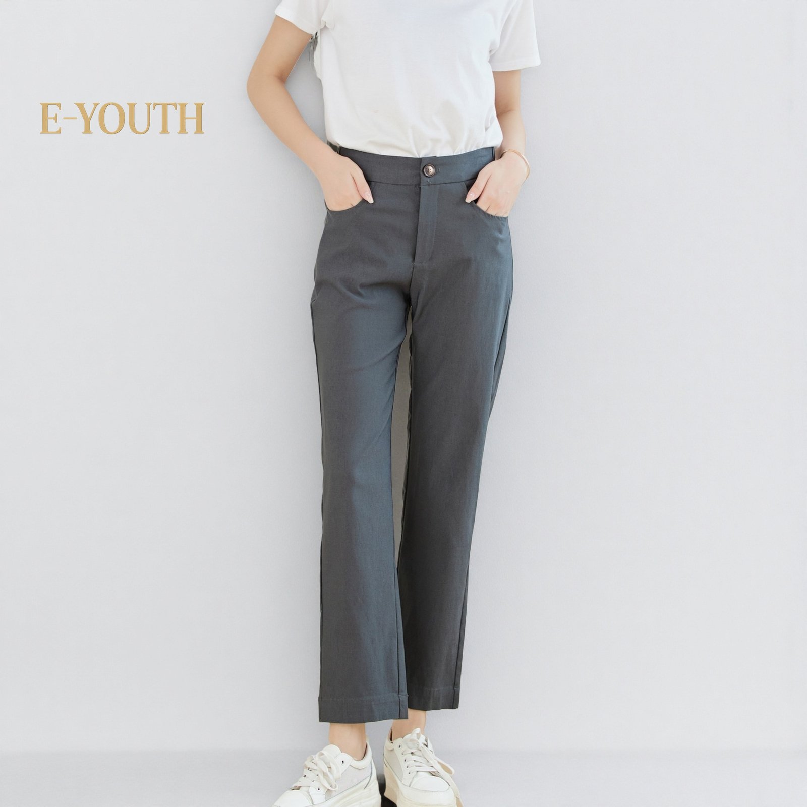 Eyouth 10114 Women EaseFit Straight Pants ladies Office pants product detail 6
