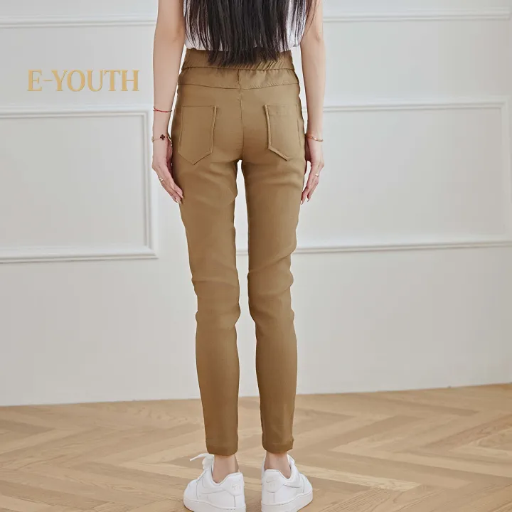Eyouth 1084 women High Waist Stretch Skinny Pants - Image 3