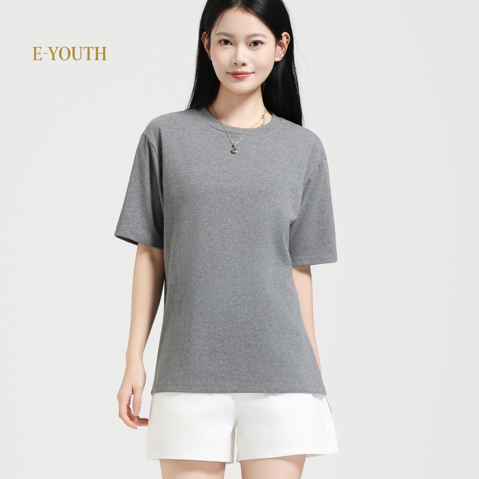 Eyouth 13100 Essential Cotton Crew Neck Tee product detail 3