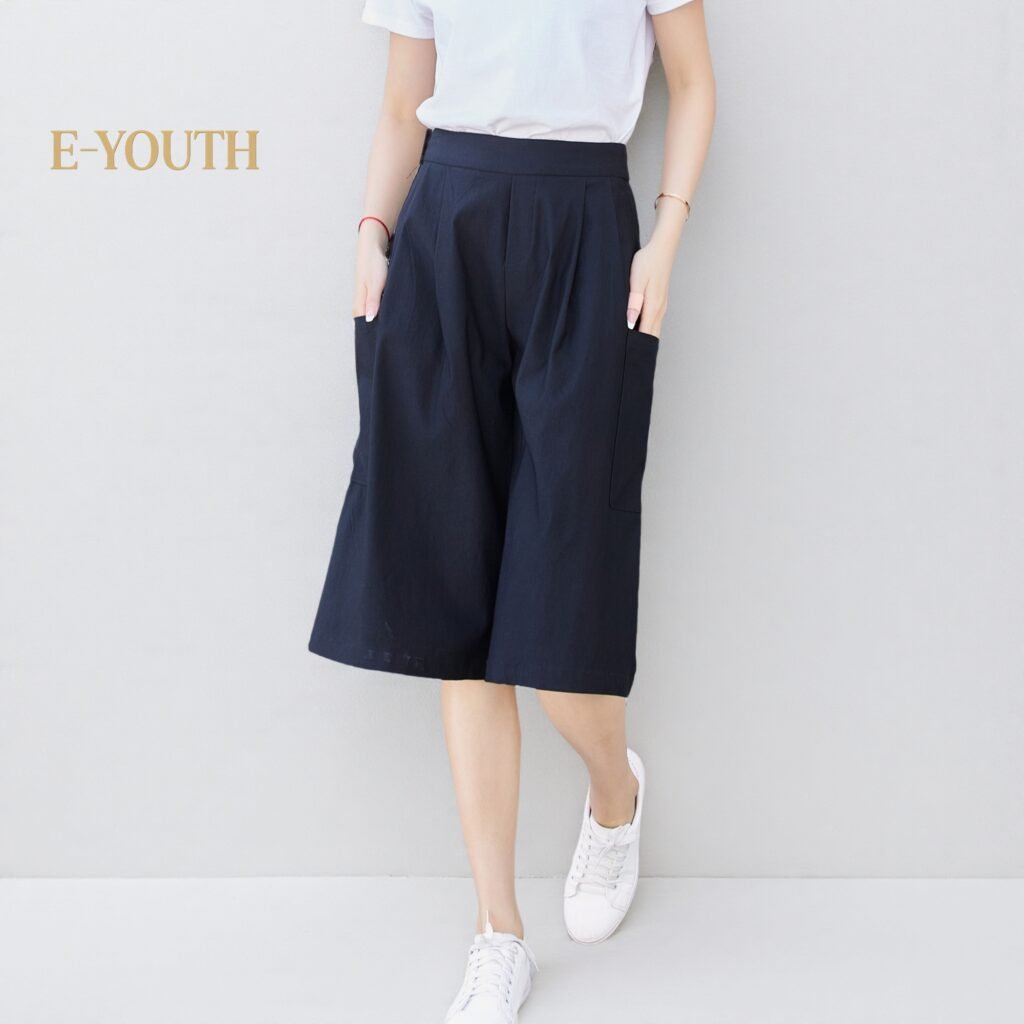Eyouth 10120 Women Urban Ease Culottes 3/4 Length women pants