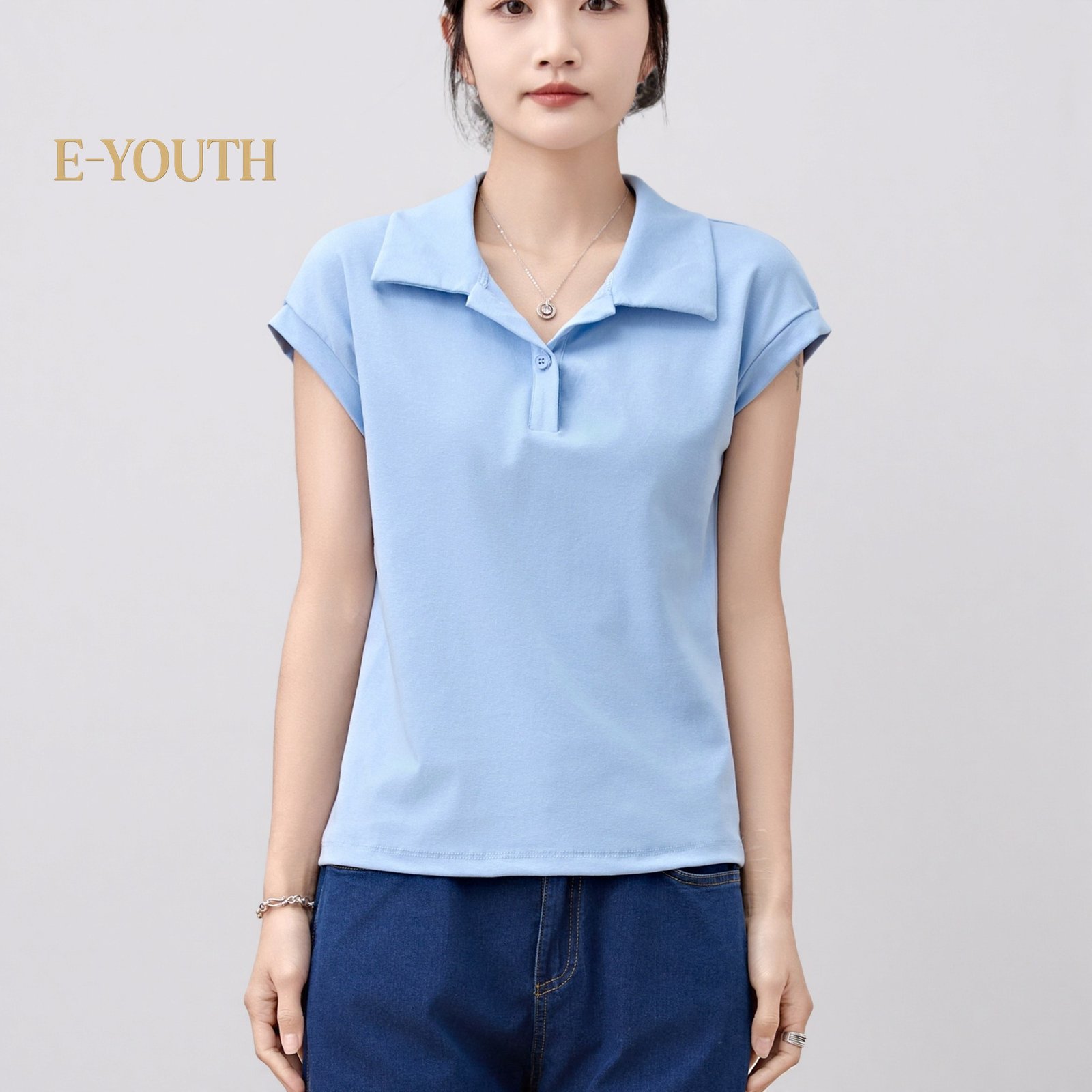 Eyouth 13108 Cotton Polo Women’s T-Shirt - Comfortable & Stylish for Everyday Wear product detail 8