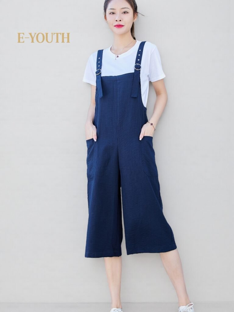 Eyouth 1516 Women Sleeveless Loose Fit Culotte Jumpsuit