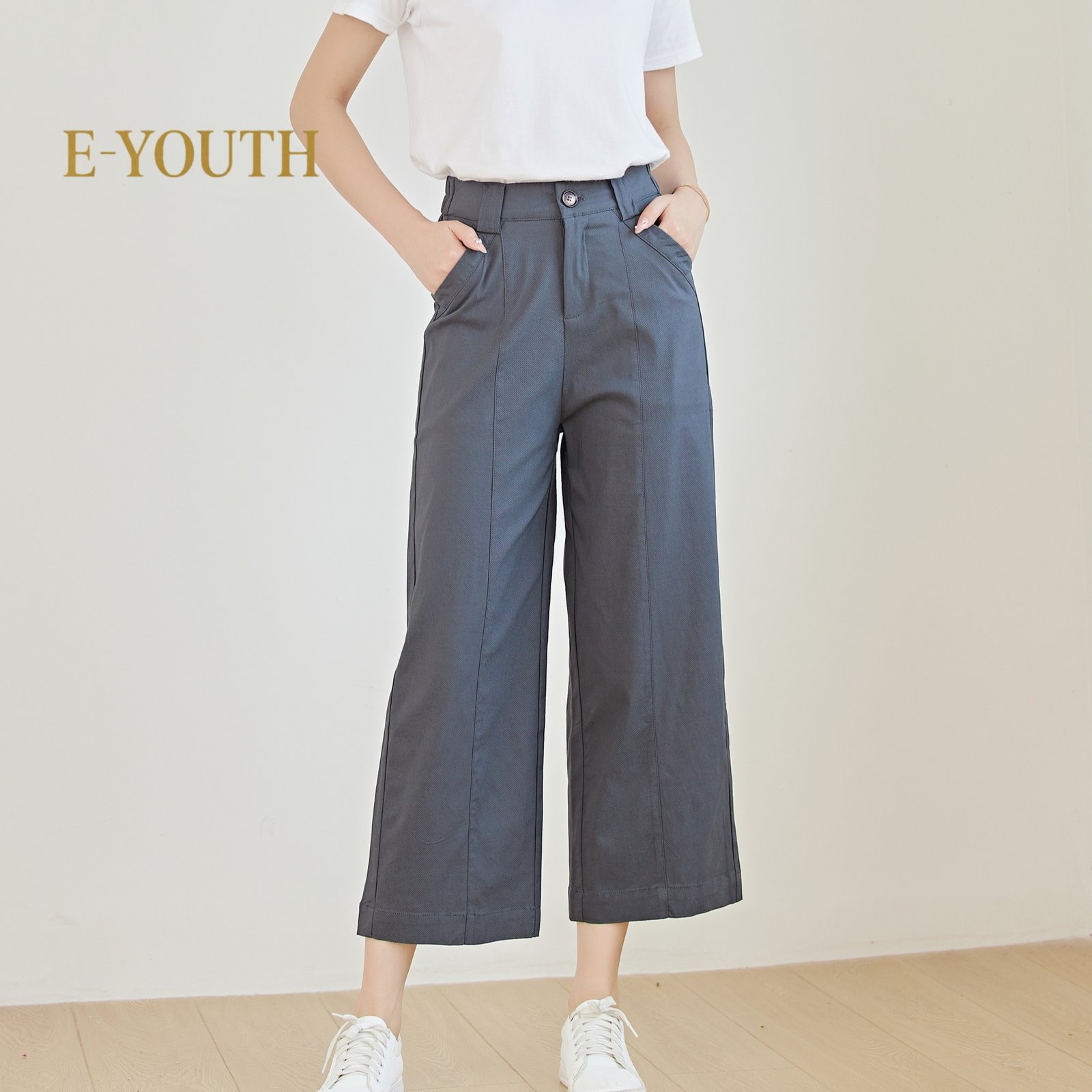 EYOUTH 1086 Urban Ease Wide-Leg Pants product detail 7