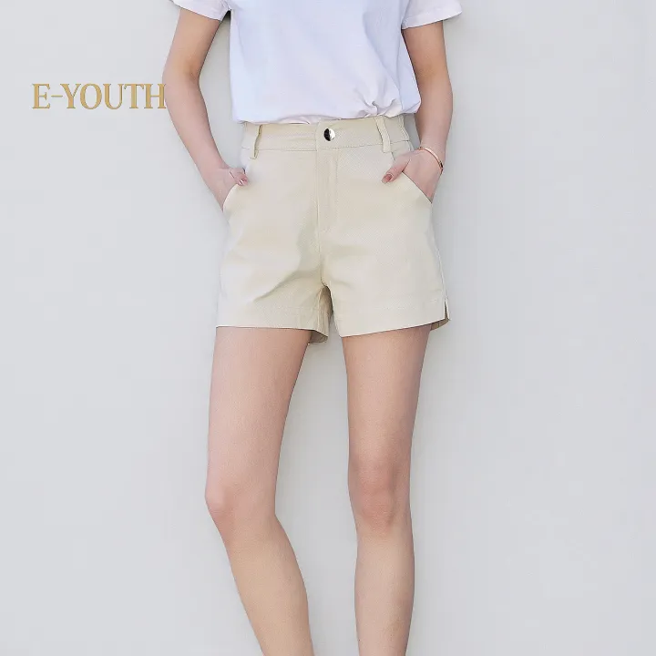 Eyouth 20125 Women Split Hem Tailored Shorts