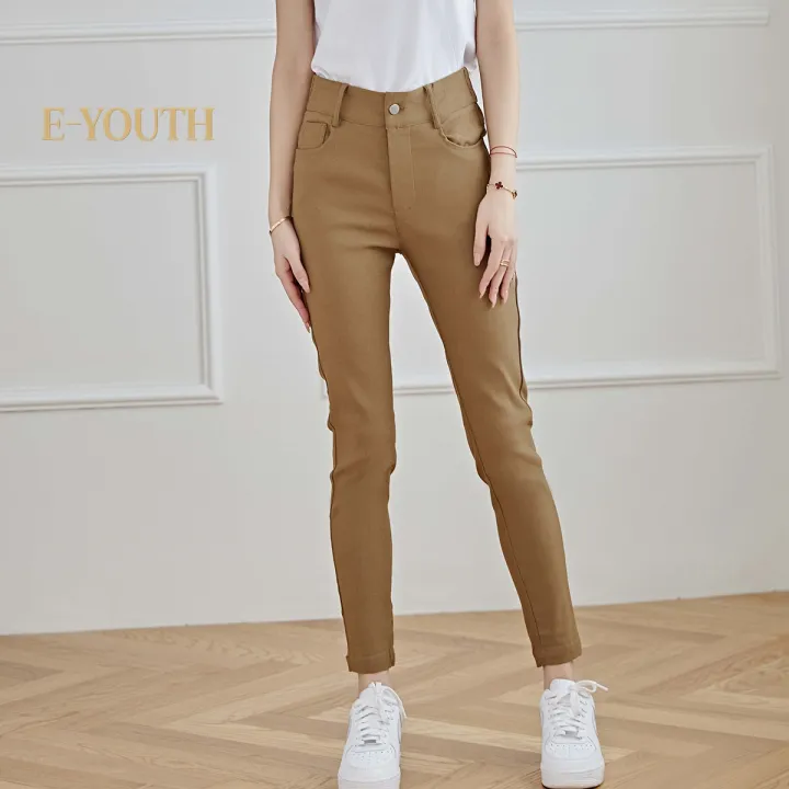 Eyouth 1084 women High Waist Stretch Skinny Pants - Image 2