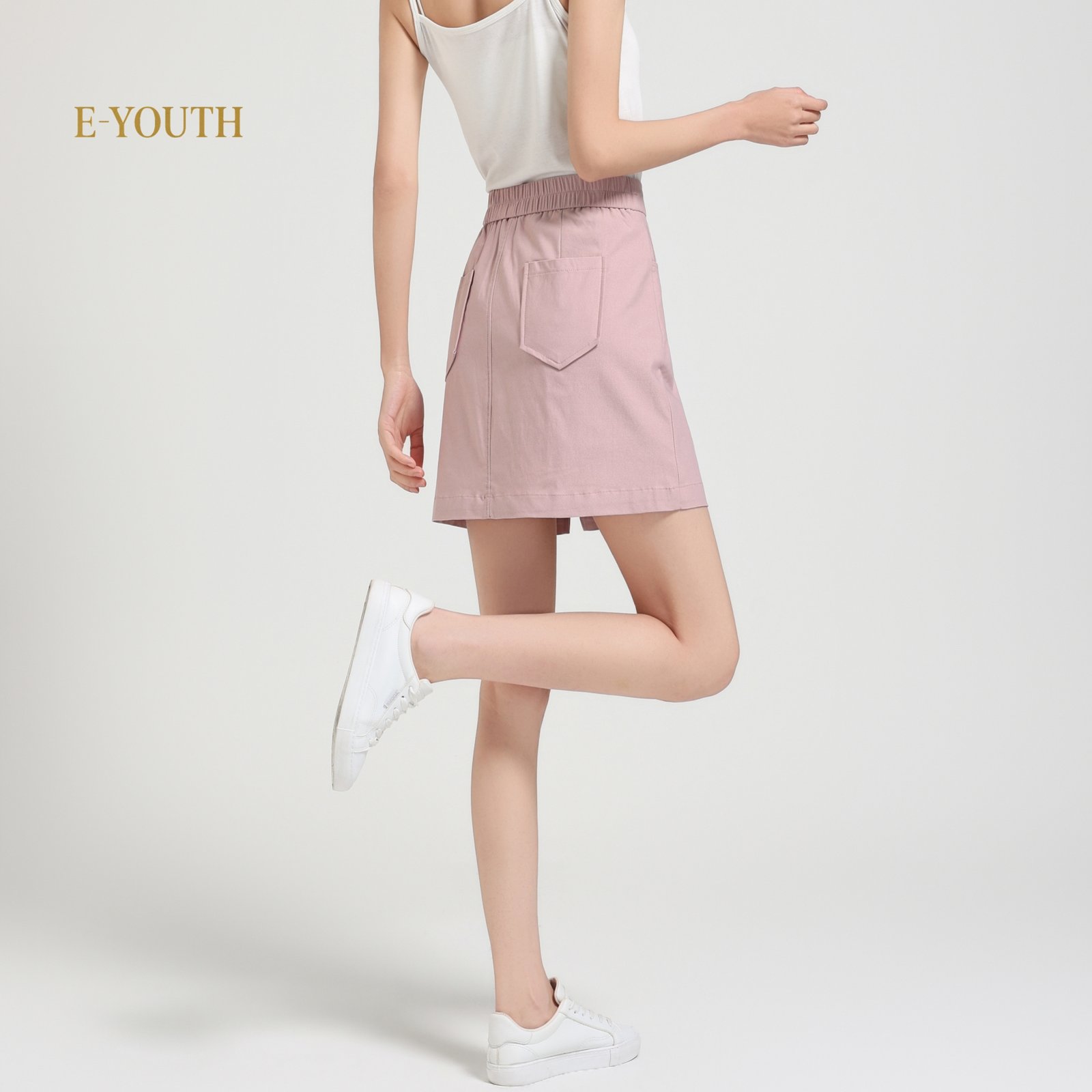 Eyouth 20147 Women Minimalist Front Slit A-Line Skirt product detail 2