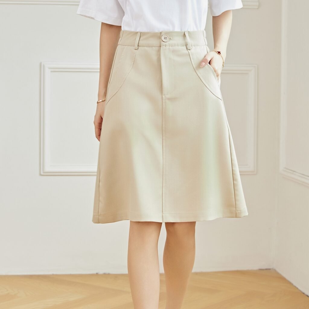 Eyouth 1956 women skirts high waist knee lenth A line skirts