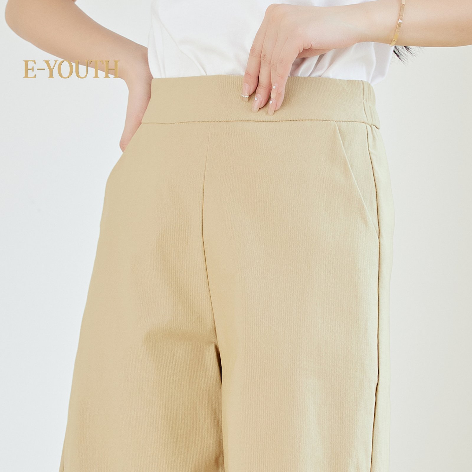 Eyouth 20158 Women Urban Chic Bermuda | high waist basic casual knee length ladies short pants product detail 2