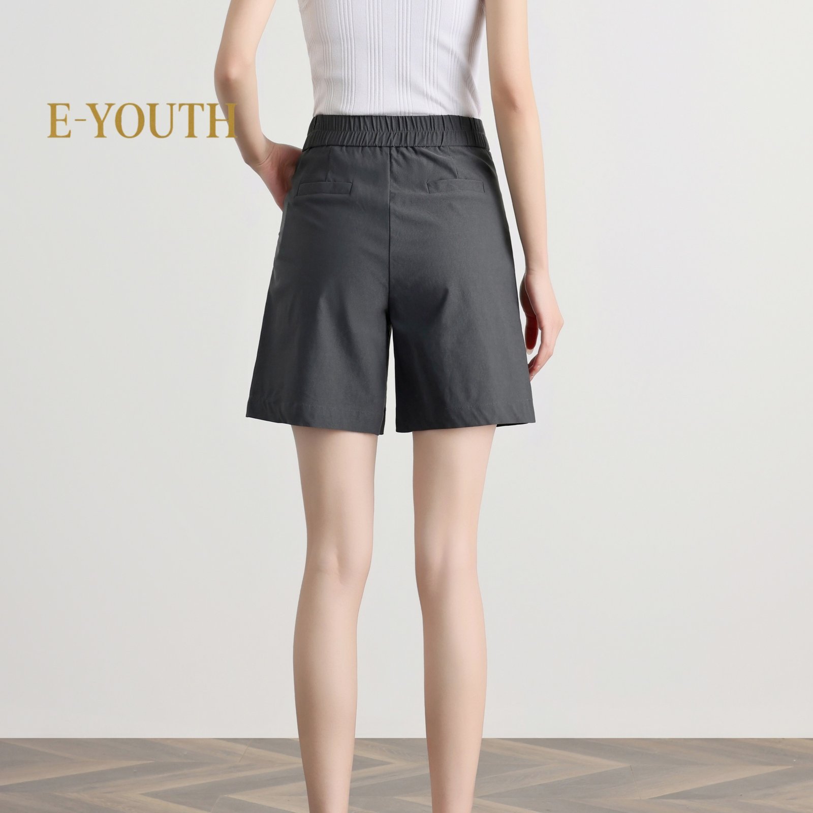 Eyouth 20177 women casual shorts high waist Korean Style button waist short pants for ladies product detail 2