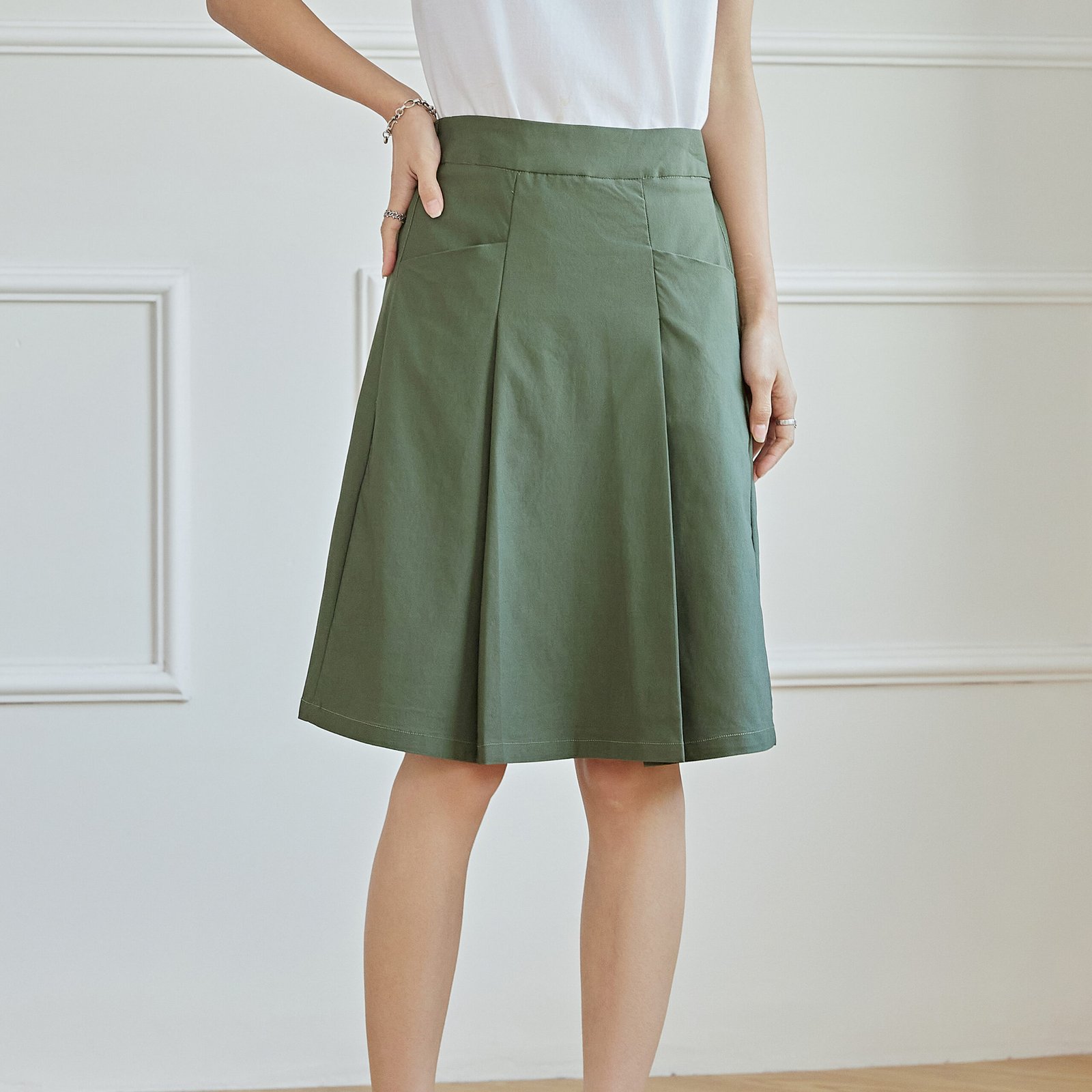 Eyouth 1948 women skirts high waist knee lenth A line skirts product detail 1