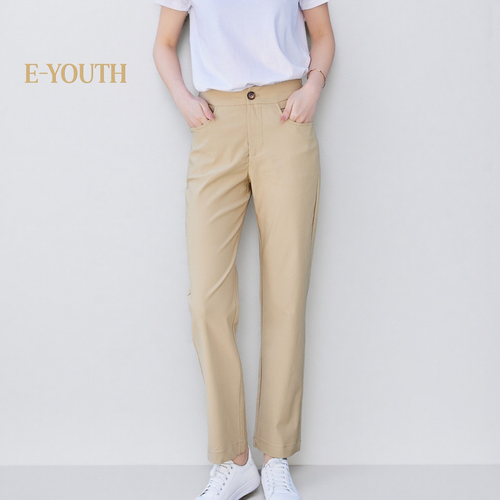 Eyouth 10114 Women EaseFit Straight Pants ladies Office pants product detail 3