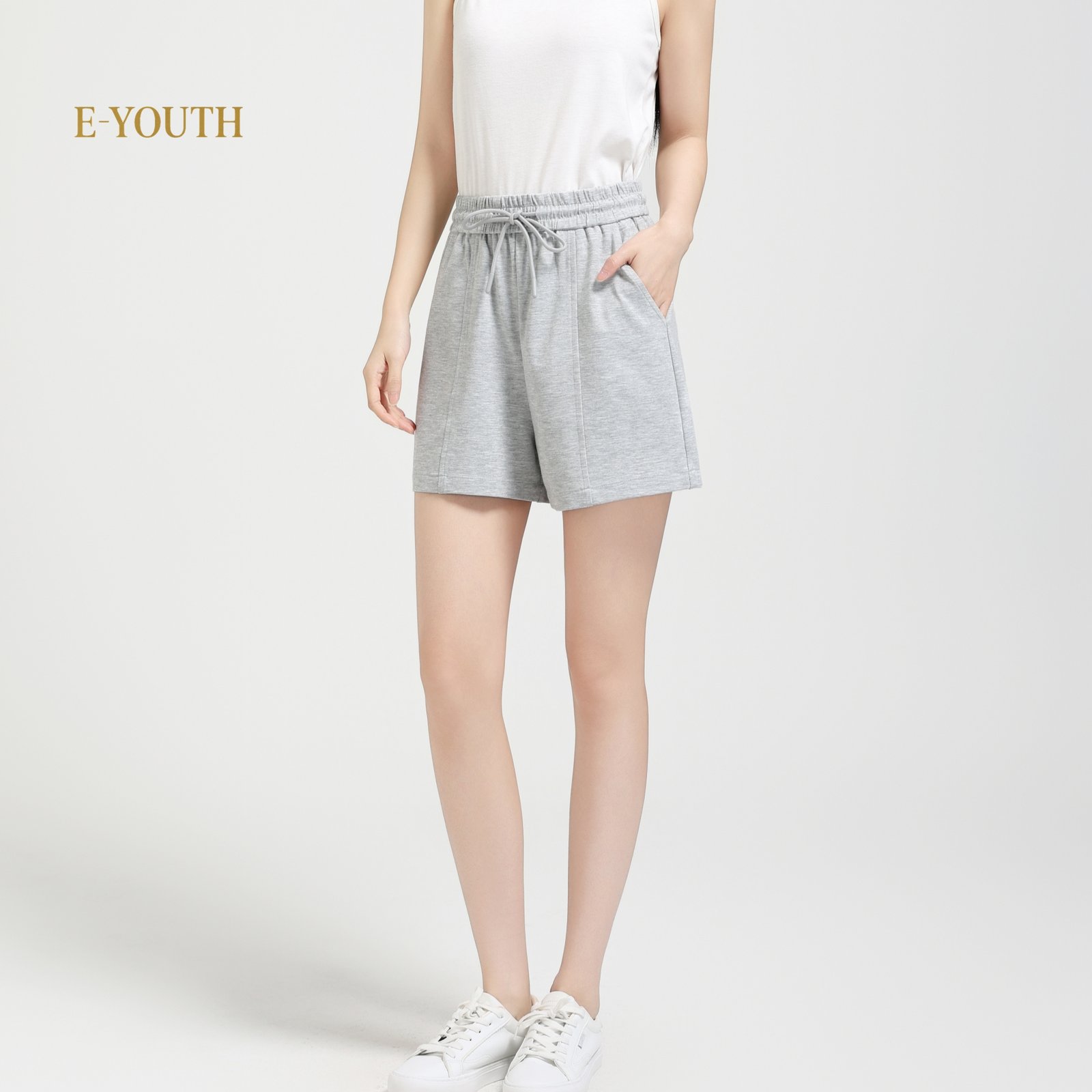Eyouth 20233 Women Essential Drawstring Cotton Shorts product detail 1