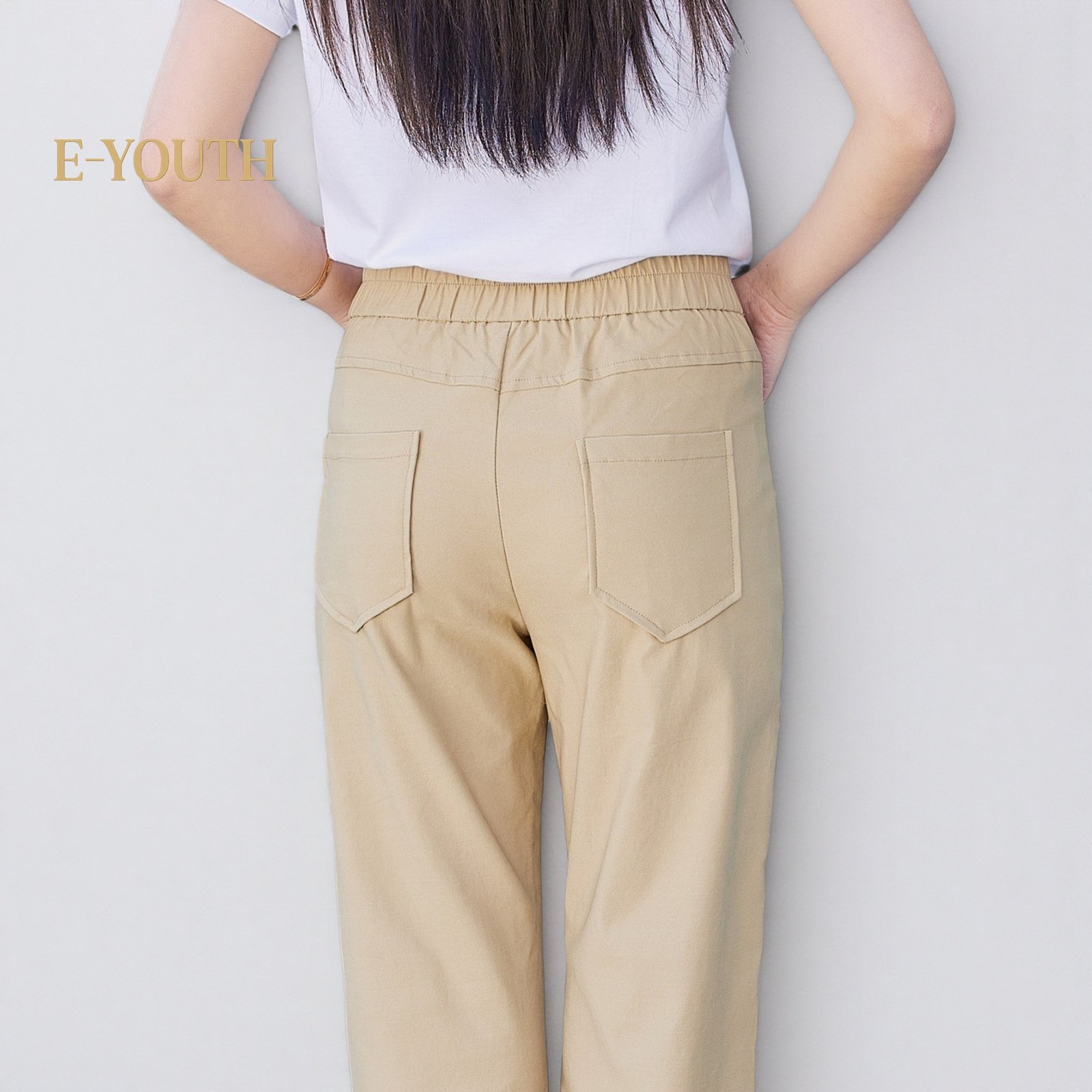 Eyouth 10114 Women EaseFit Straight Pants ladies Office pants product detail 5