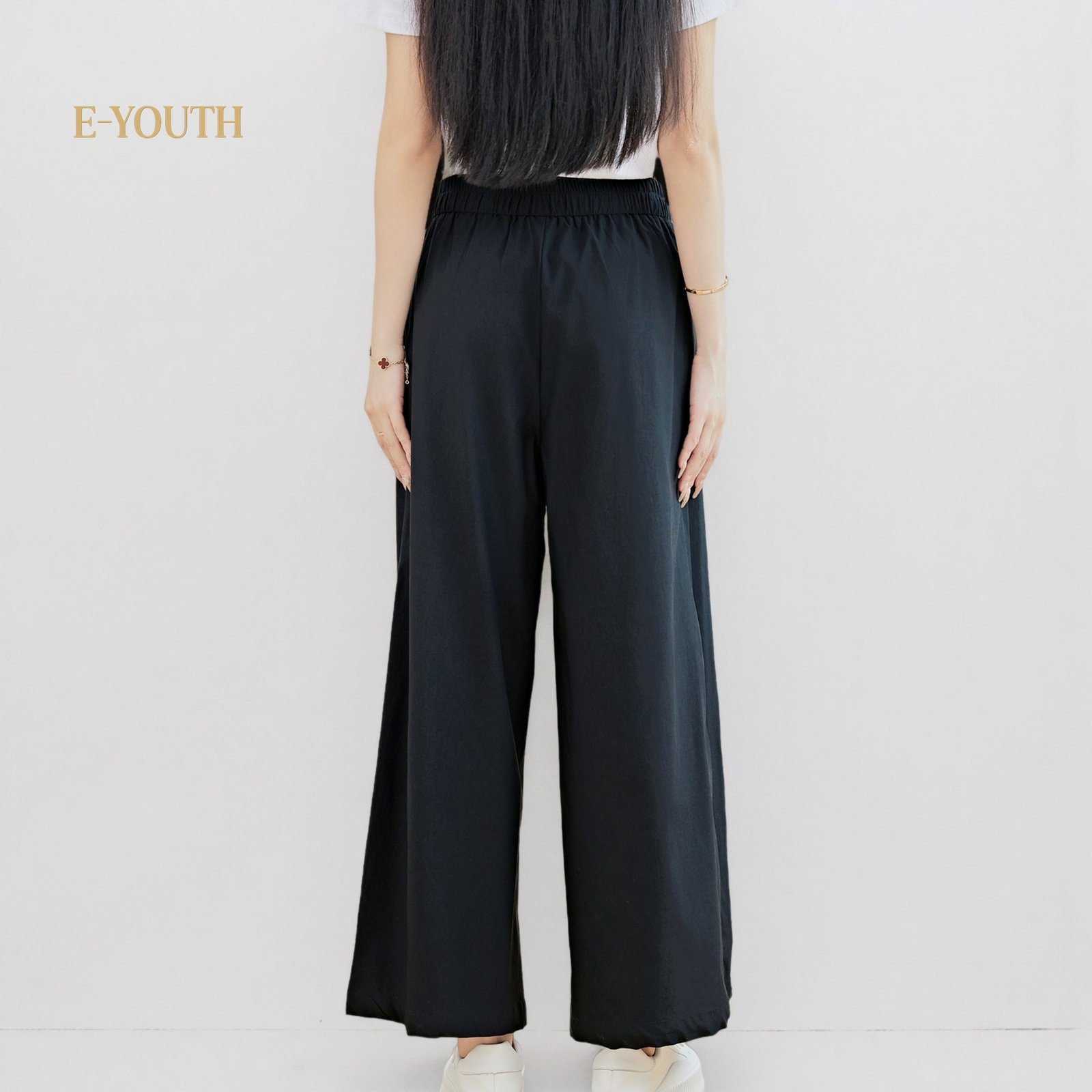 Eyouth 10142 Women Minimalist High-Waist Wide-Leg Pants product detail 9