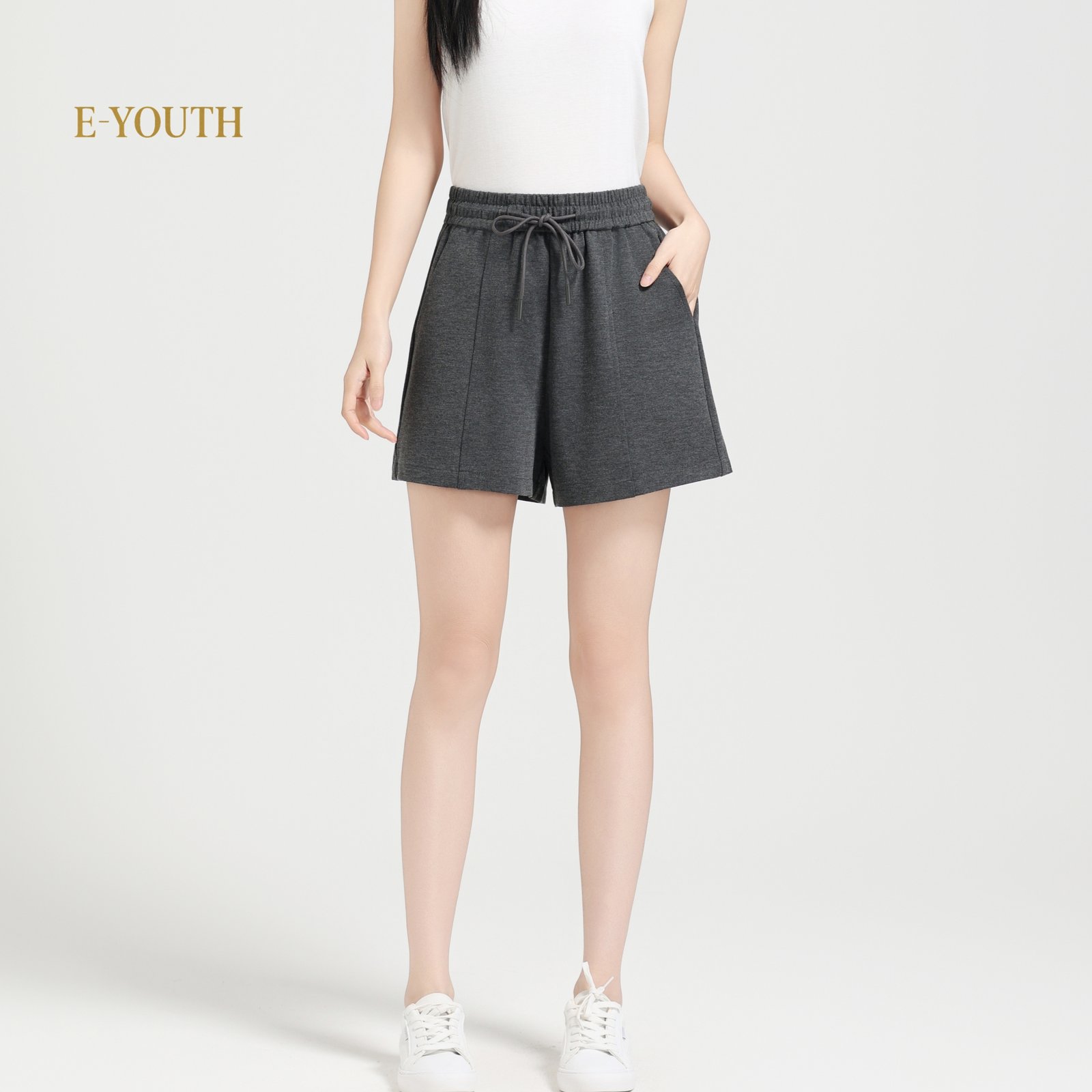 Eyouth 20233 Women Essential Drawstring Cotton Shorts product detail 5