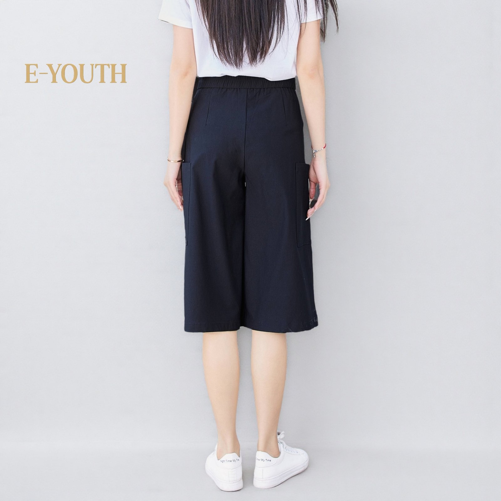 Eyouth 10120 Women Urban Ease Culottes 3/4 Length women pants product detail 5