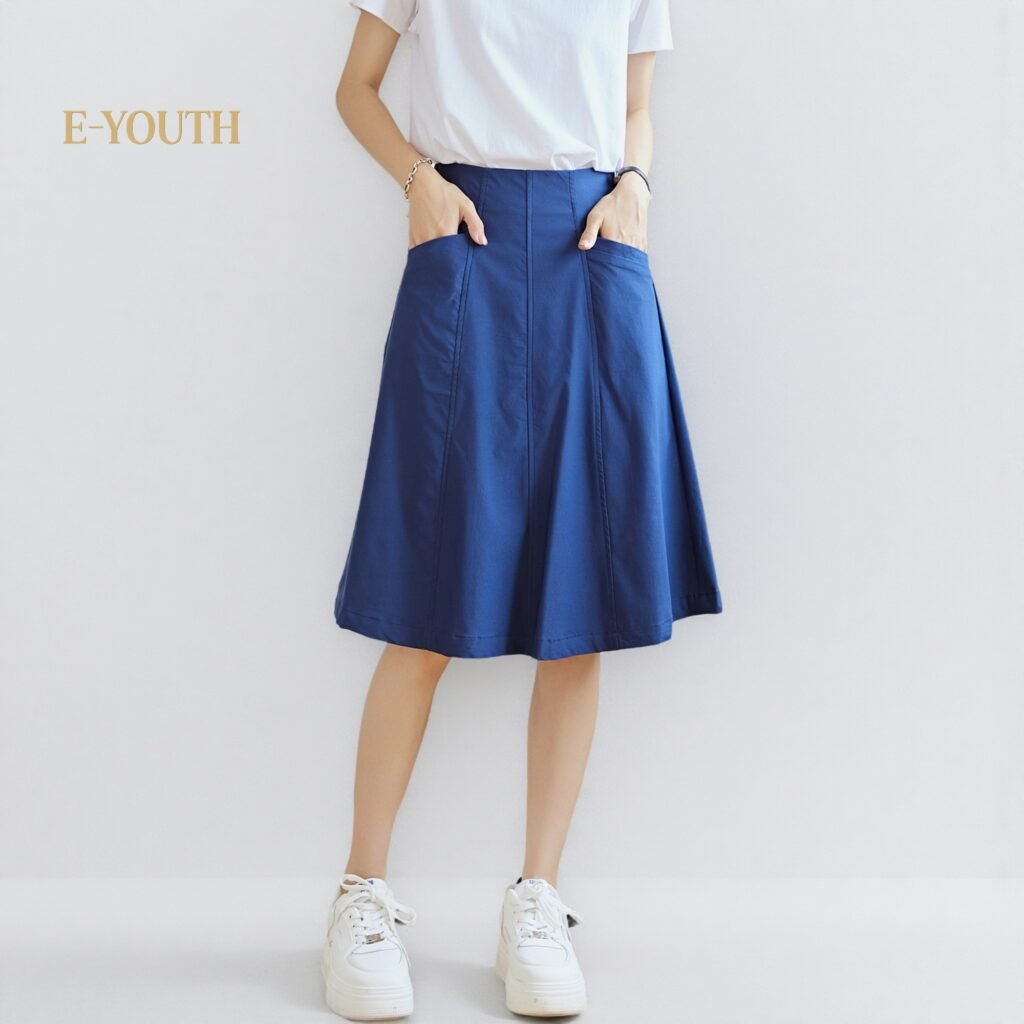 Eyouth 1949 women skirts high waist knee lenth A line skirts