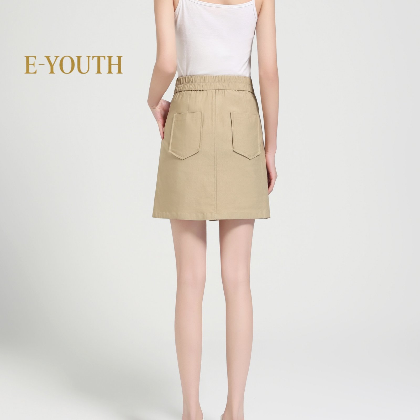 Eyouth 20147 Women Minimalist Front Slit A-Line Skirt product detail 4