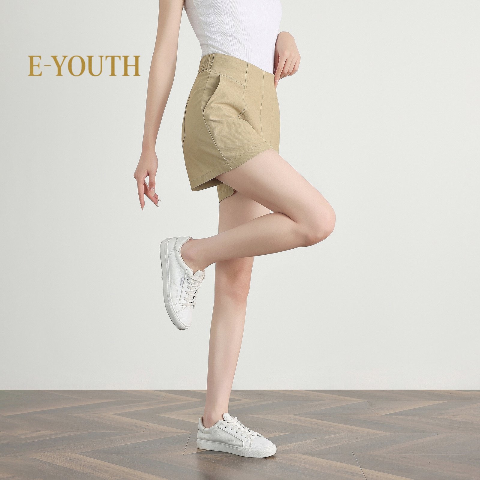 Eyouth 20178 women casual shorts loose high waist wide leg simple ladies short pants product detail 4