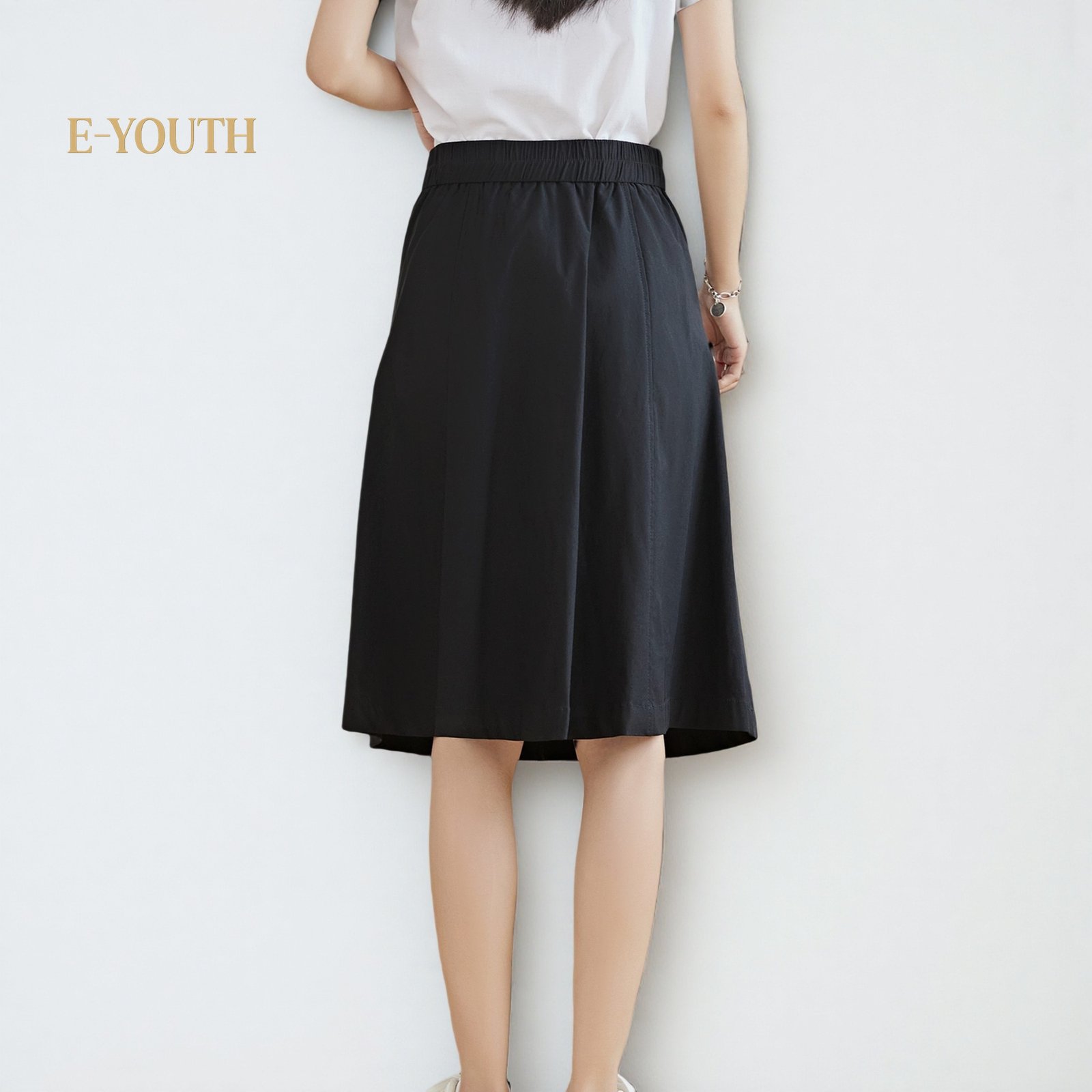 Eyouth 1949 women skirts high waist knee lenth A line skirts product detail 8