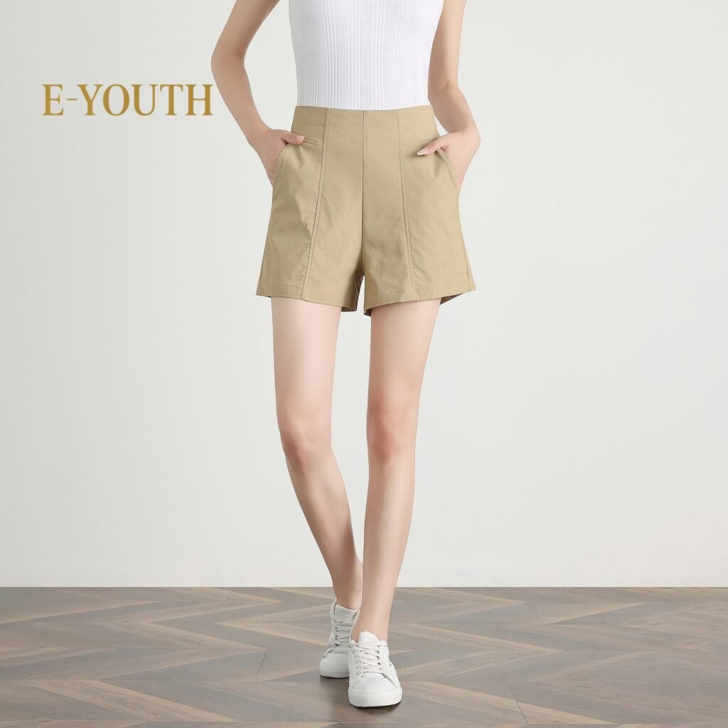 Eyouth 20178 women casual shorts loose high waist wide leg simple ladies short pants