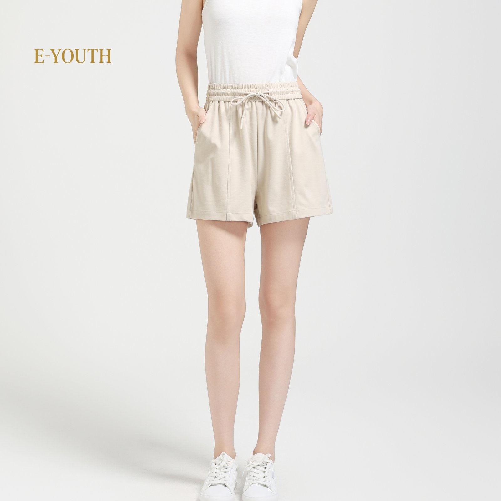 Eyouth 20233 Women Essential Drawstring Cotton Shorts product detail 3