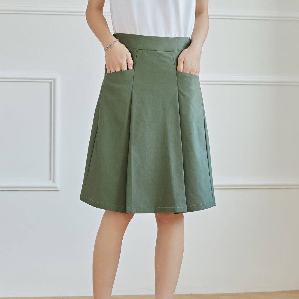 Eyouth 1948 women skirts high waist knee lenth A line skirts