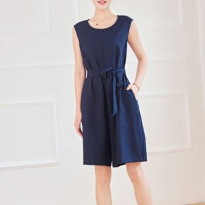 Eyouth 1748 Women Sleeveless jumpsuits romper suspenders loose fit Pockets belted cotton linen Jumpsuit