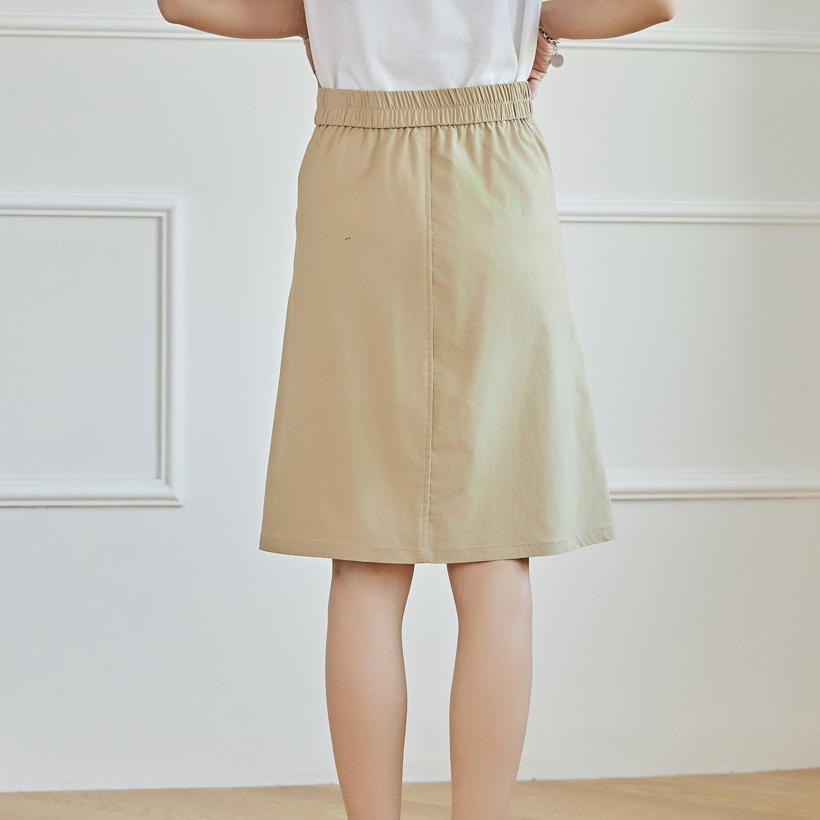 Eyouth 1948 women skirts high waist knee lenth A line skirts product detail 10