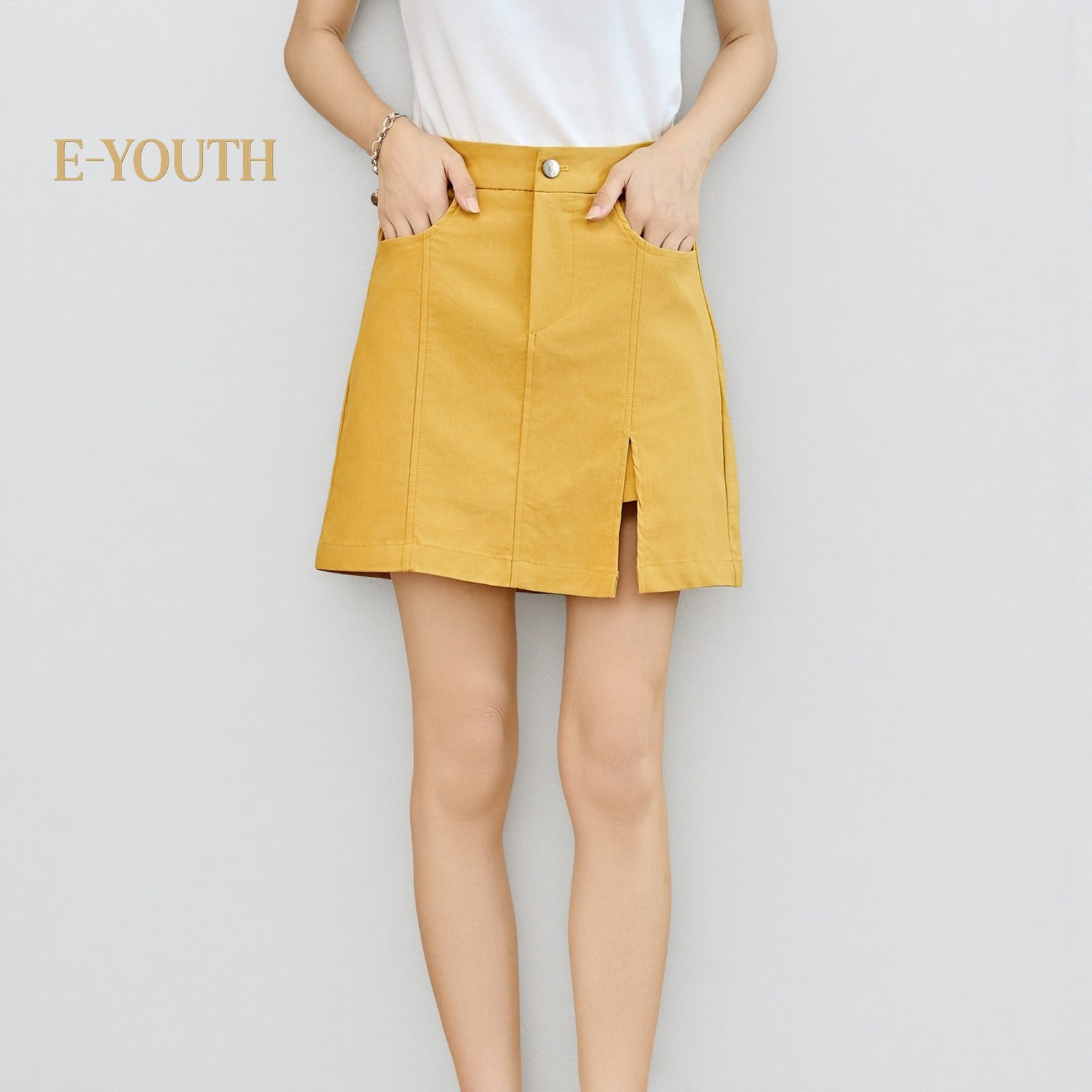 Eyouth 20147 Women Minimalist Front Slit A-Line Skirt product detail 8
