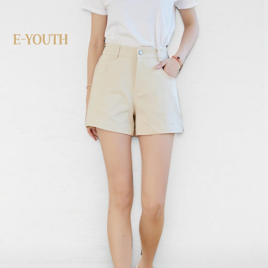 Eyouth 20132 Women SleekFit A-Line Shorts | Stretchable High Waist Shorts
