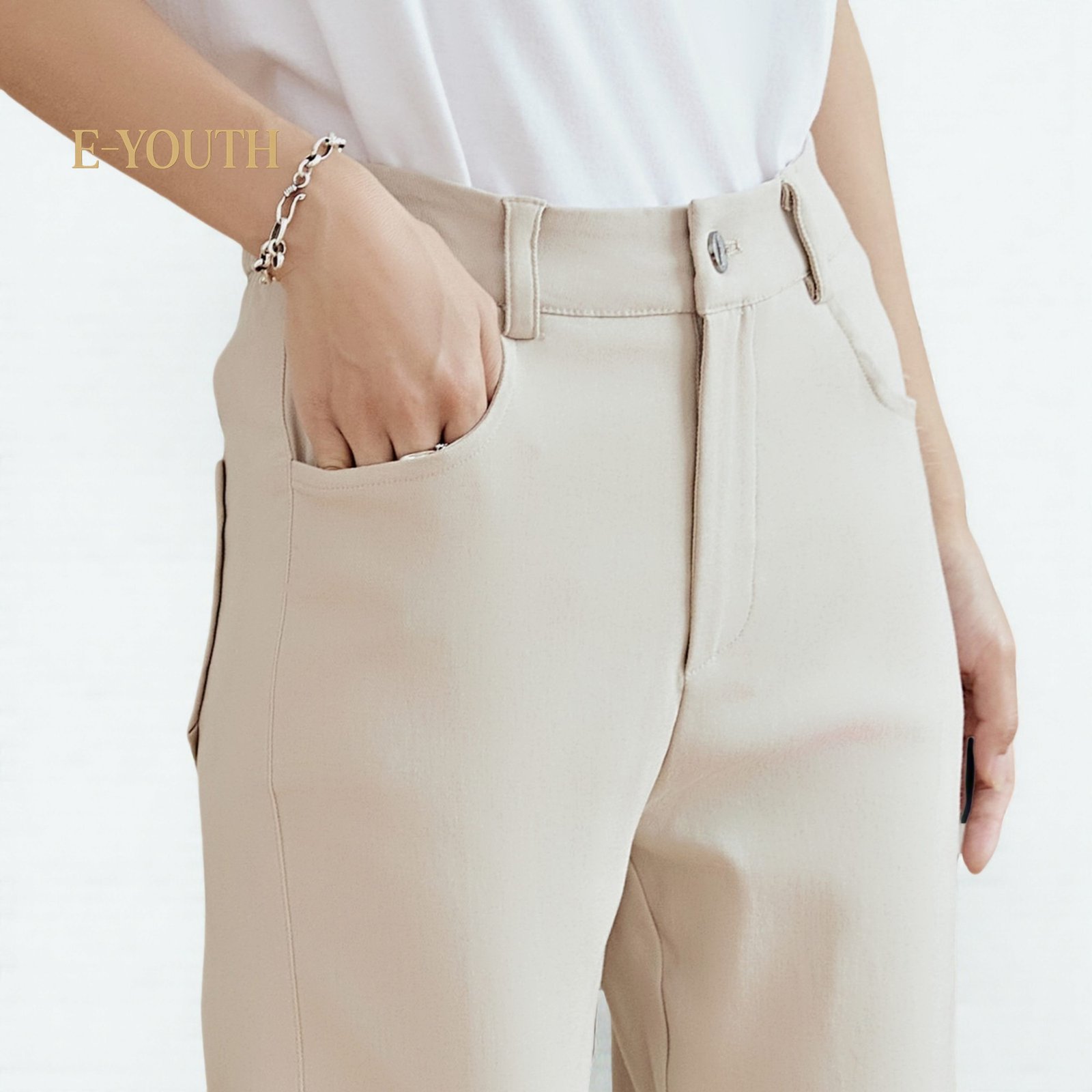 Eyouth 10150 Women EaseFit Straight Pants long pants for women