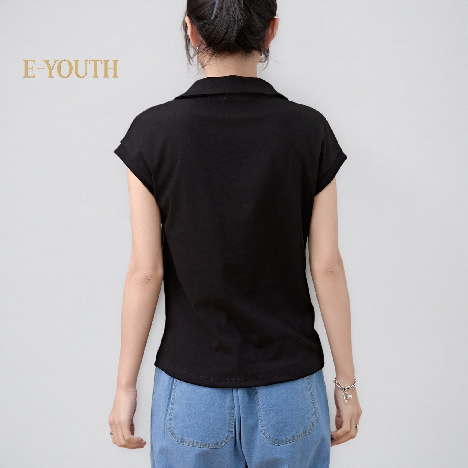 Eyouth 13108 Cotton Polo Women’s T-Shirt - Comfortable & Stylish for Everyday Wear product detail 5