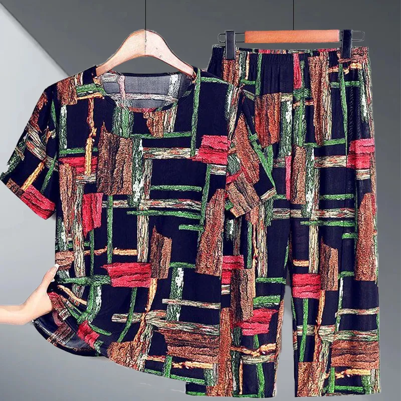Women's Ice Silk Two-Piece Summer Set product detail 8