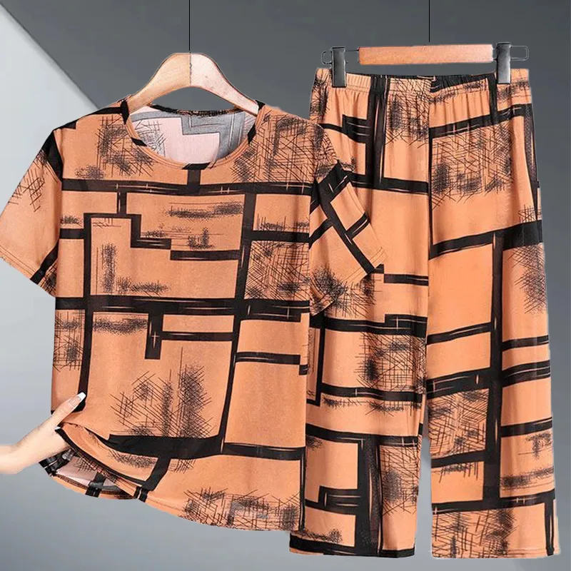 Women's Ice Silk Two-Piece Summer Set product detail 5