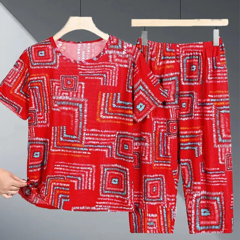 Women's Ice Silk Two-Piece Summer Set product detail 6
