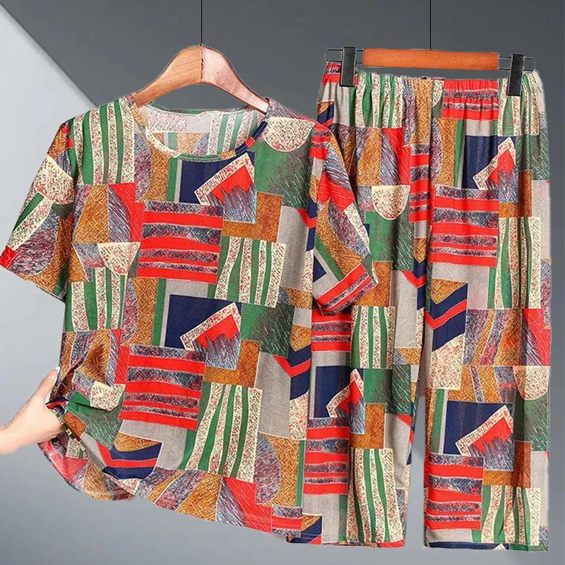 Women's Ice Silk Two-Piece Summer Set product detail 9