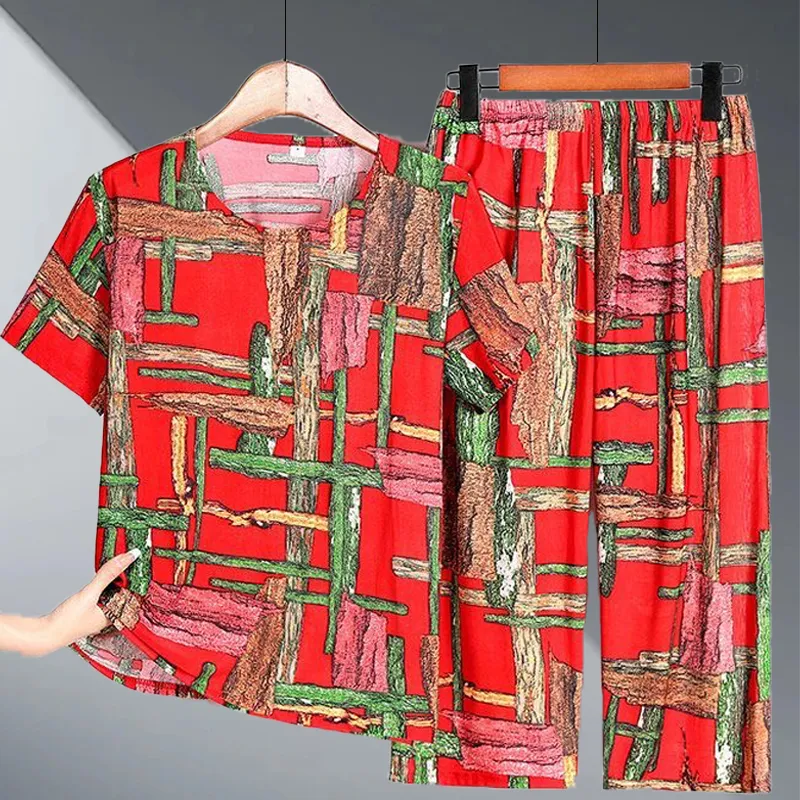 Women's Ice Silk Two-Piece Summer Set product detail 11