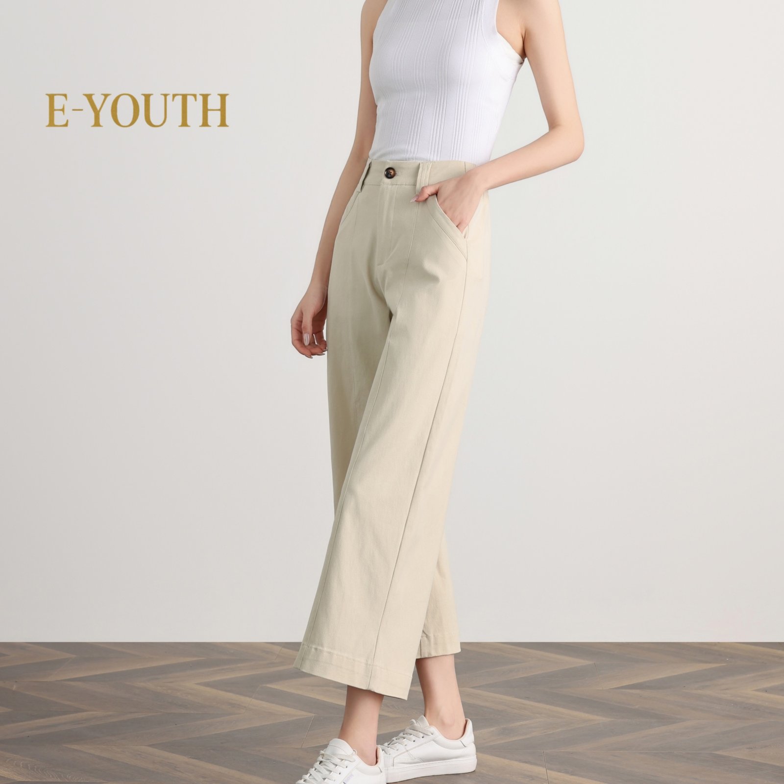 EYOUTH 1086 Urban Ease Wide-Leg Pants product detail 5