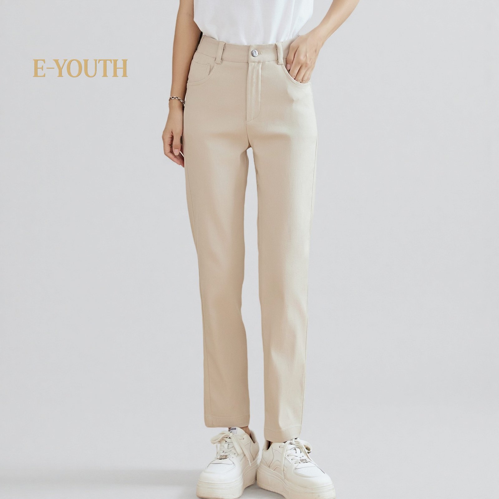 Eyouth 10150 Women EaseFit Straight Pants long pants for women