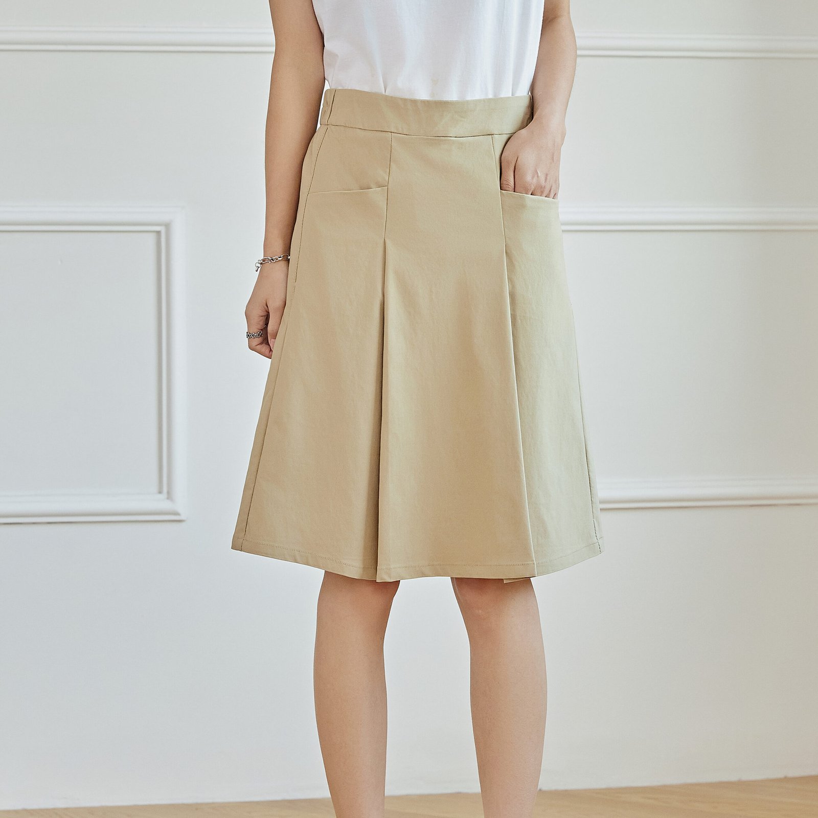 Eyouth 1948 women skirts high waist knee lenth A line skirts product detail 9