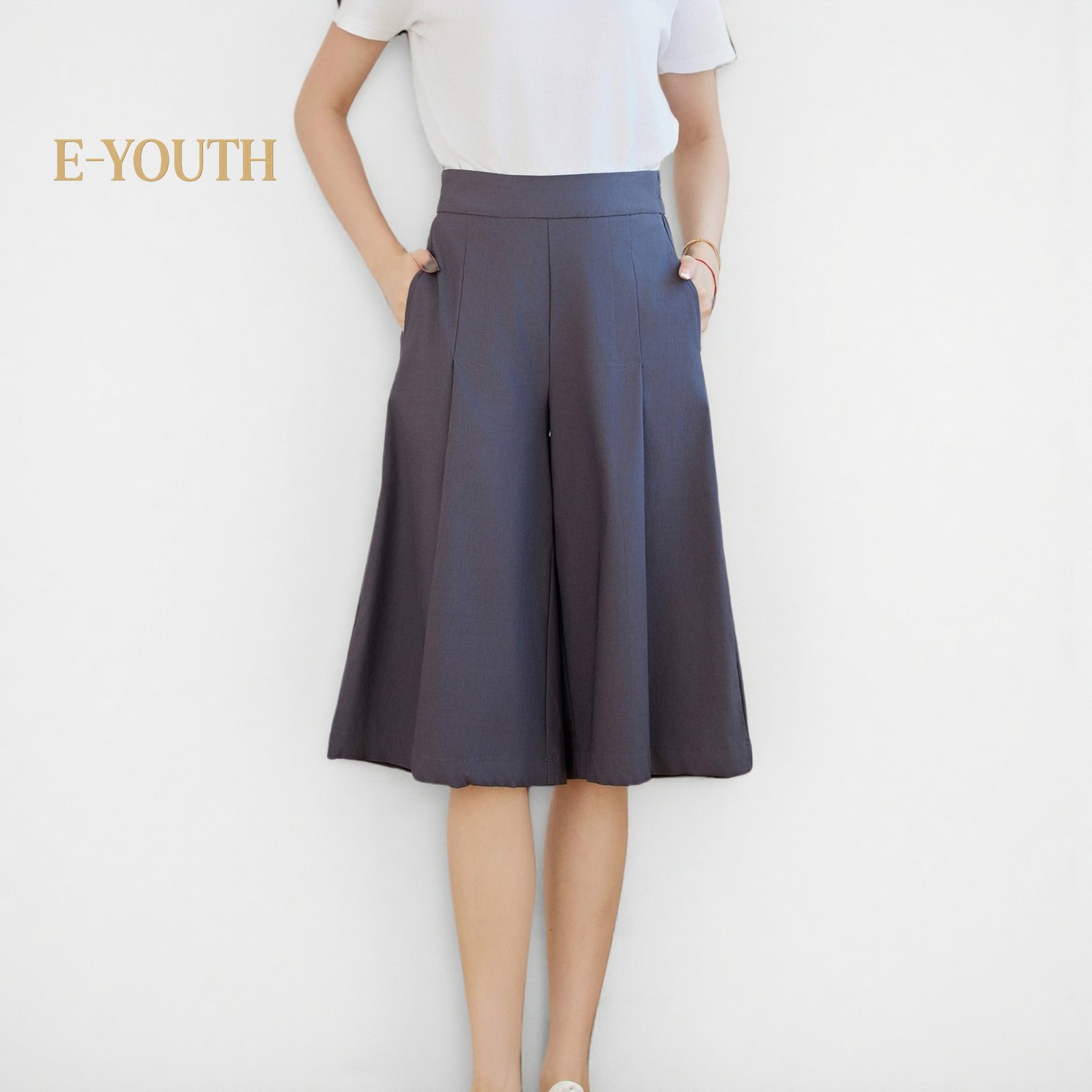 Eyouth 10104 Women's Elegance Wide-Leg Culottes product detail 9