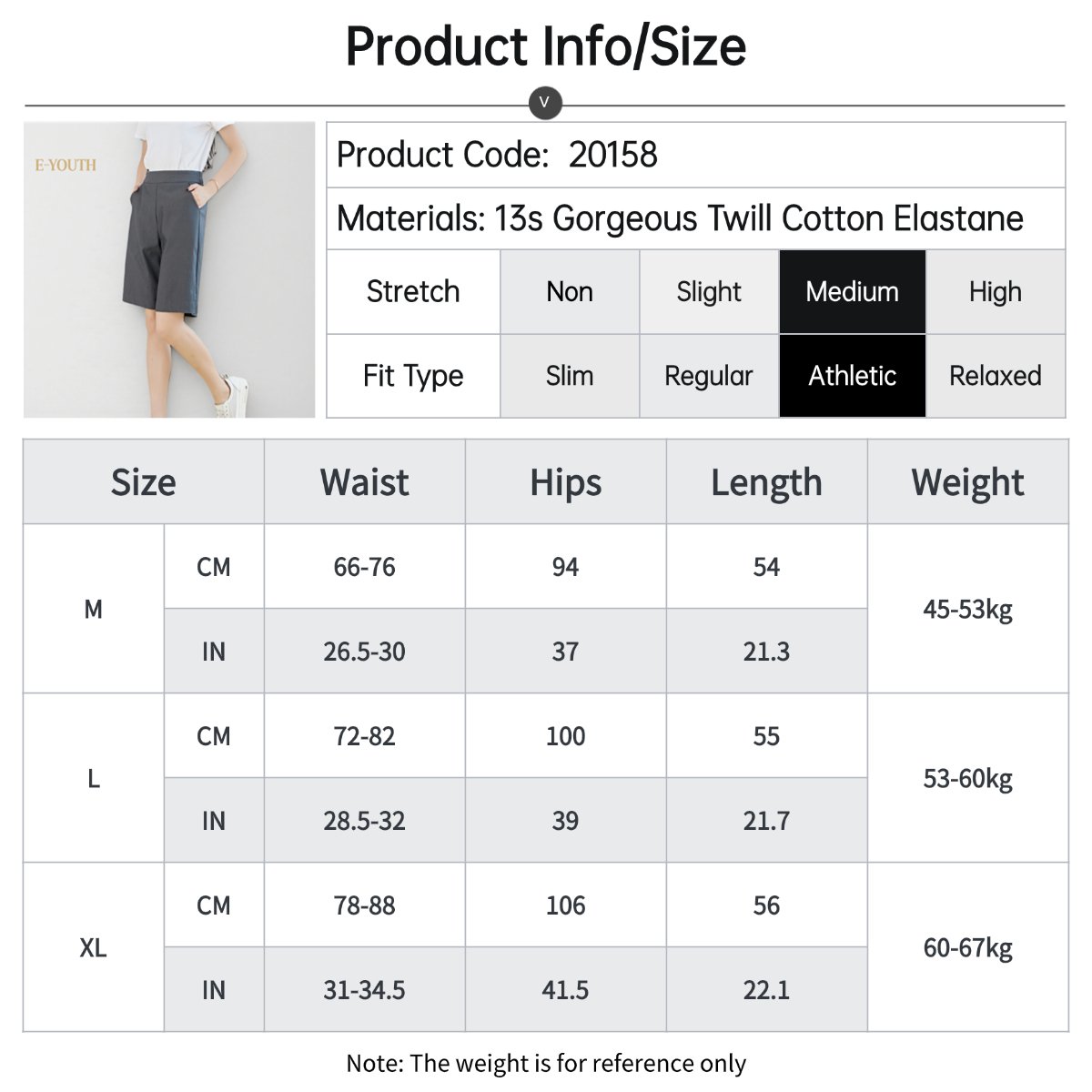 Eyouth 20158 Women Urban Chic Bermuda | high waist basic casual knee length ladies short pants