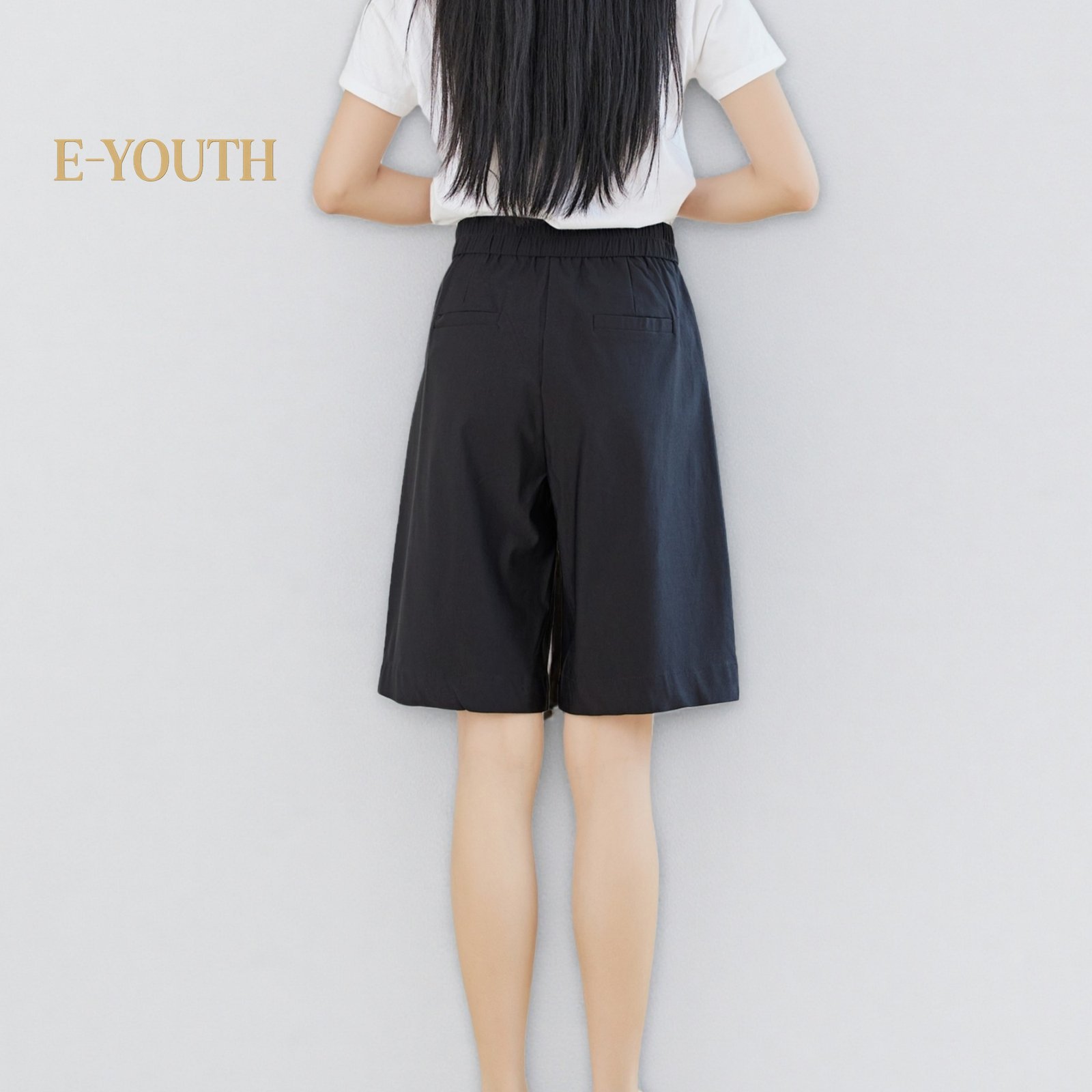 Eyouth 20158 Women Urban Chic Bermuda | high waist basic casual knee length ladies short pants product detail 9