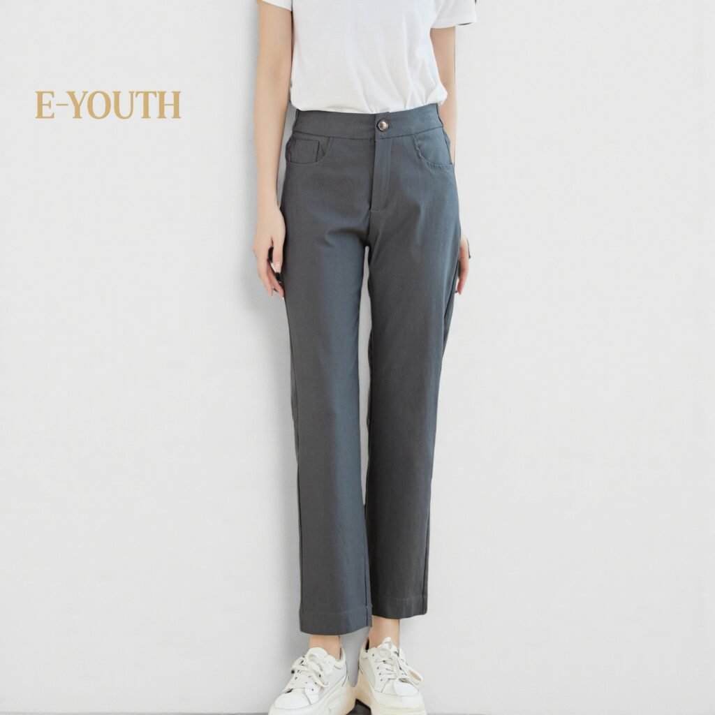 Eyouth 10114 Women EaseFit Straight Pants ladies Office pants