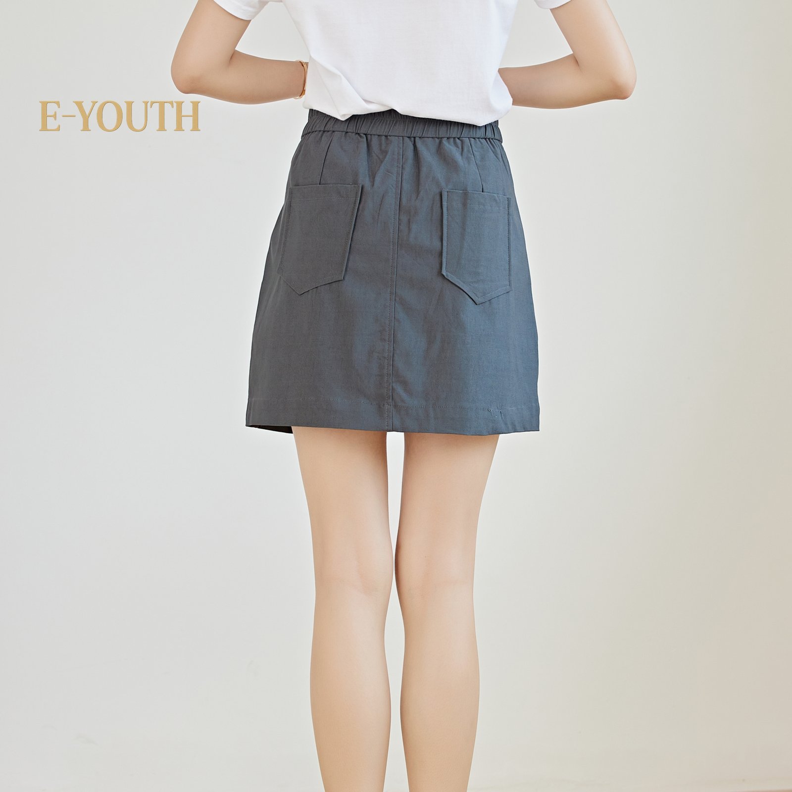 Eyouth 20147 Women Minimalist Front Slit A-Line Skirt product detail 6