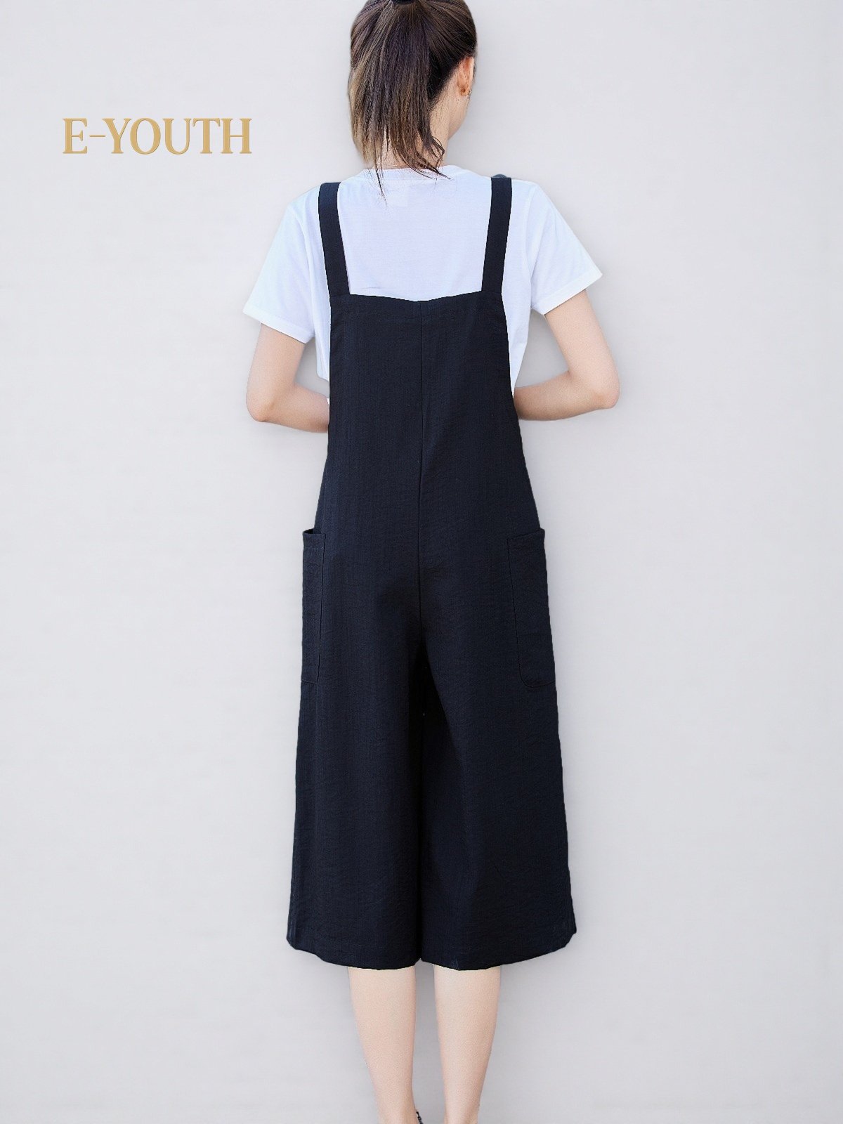 Eyouth 1516 Women Sleeveless Loose Fit Culotte Jumpsuit product detail 5