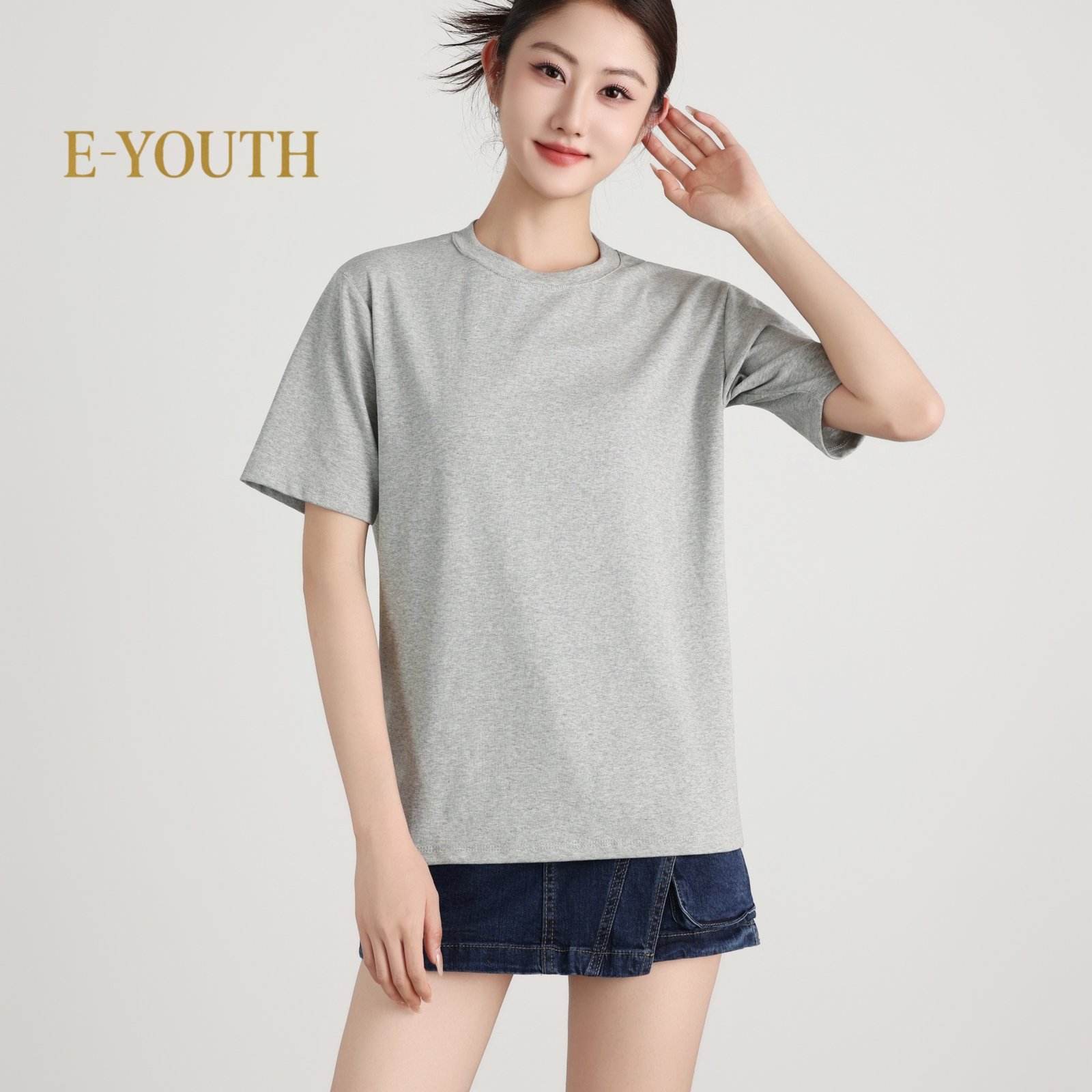 Eyouth 13100 Essential Cotton Crew Neck Tee product detail 1
