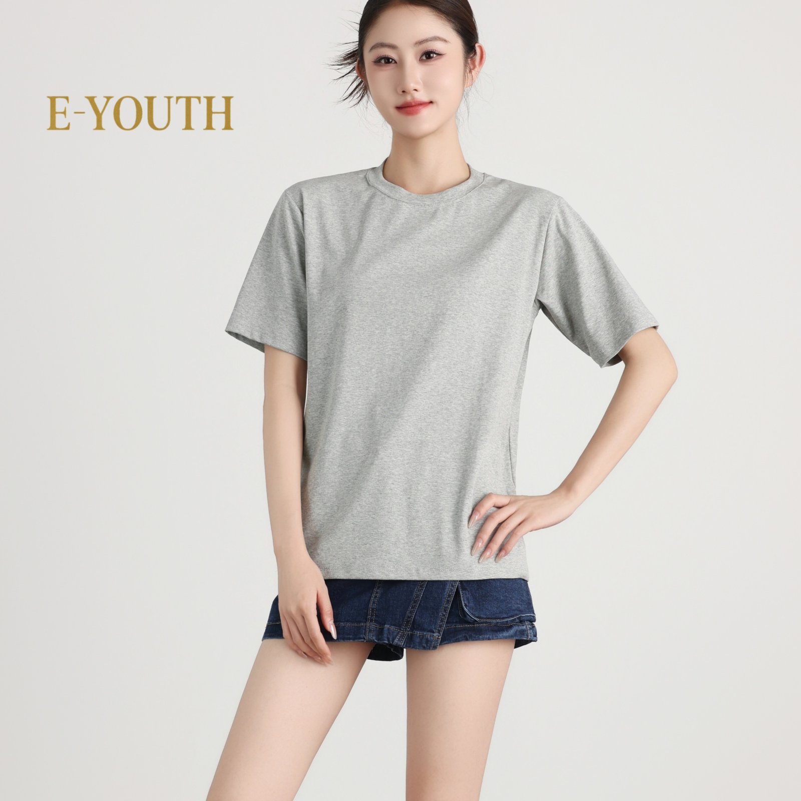 Eyouth 13100 Essential Cotton Crew Neck Tee product detail 7