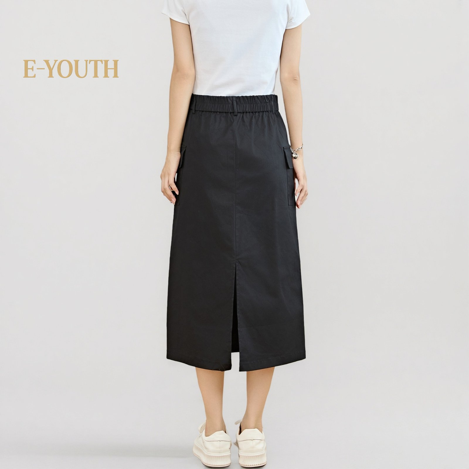 Eyouth 1958 Women Utility Pocket Midi Skirt cargo skirts for woman product detail 7